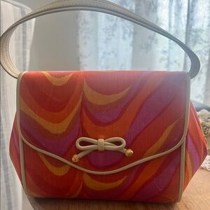 Koret Retro Red and Orange Shoulder Bags with Glossy Finish